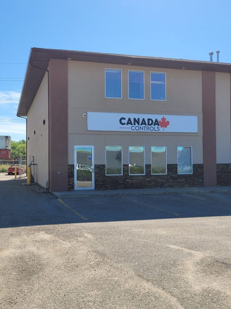 Exterior of the Canada Controls building automation branch at 1825 Macrae Dr in Regina, Saskatchewan